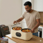 جهاز الطبخ المزدوج الكهربائي دينكس بضمان عامين