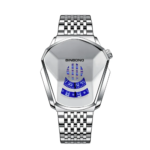 ⁦ساعة رجالي بسوار معدن فضي⁩ - الصورة ⁦5⁩