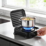 ⁦موقد غاز بعين واحدى مع غطاء آمان من دينكس بضمان عامين⁩ - الصورة ⁦2⁩